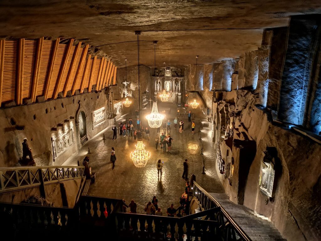 cappella Kinga all'interno delle miniere di sale di Wieliczka