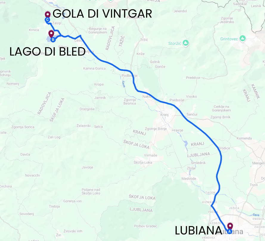 Itinerario on the road in Slovenia - Giorno 4: da Lubiana al Lago di Bled e alla Gola di Vintgar