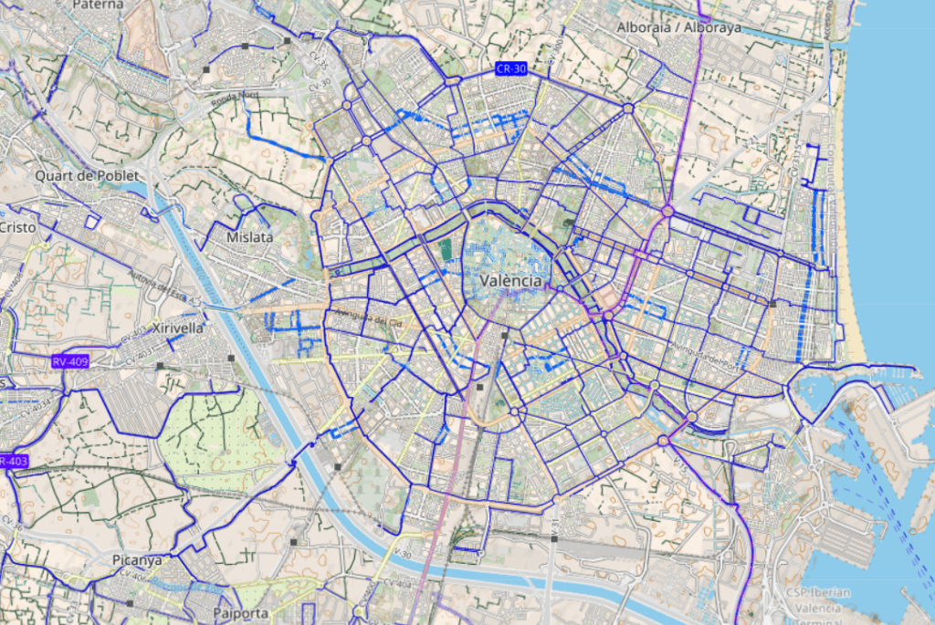 Come muoversi a Valencia: la mappa delle piste ciclabili