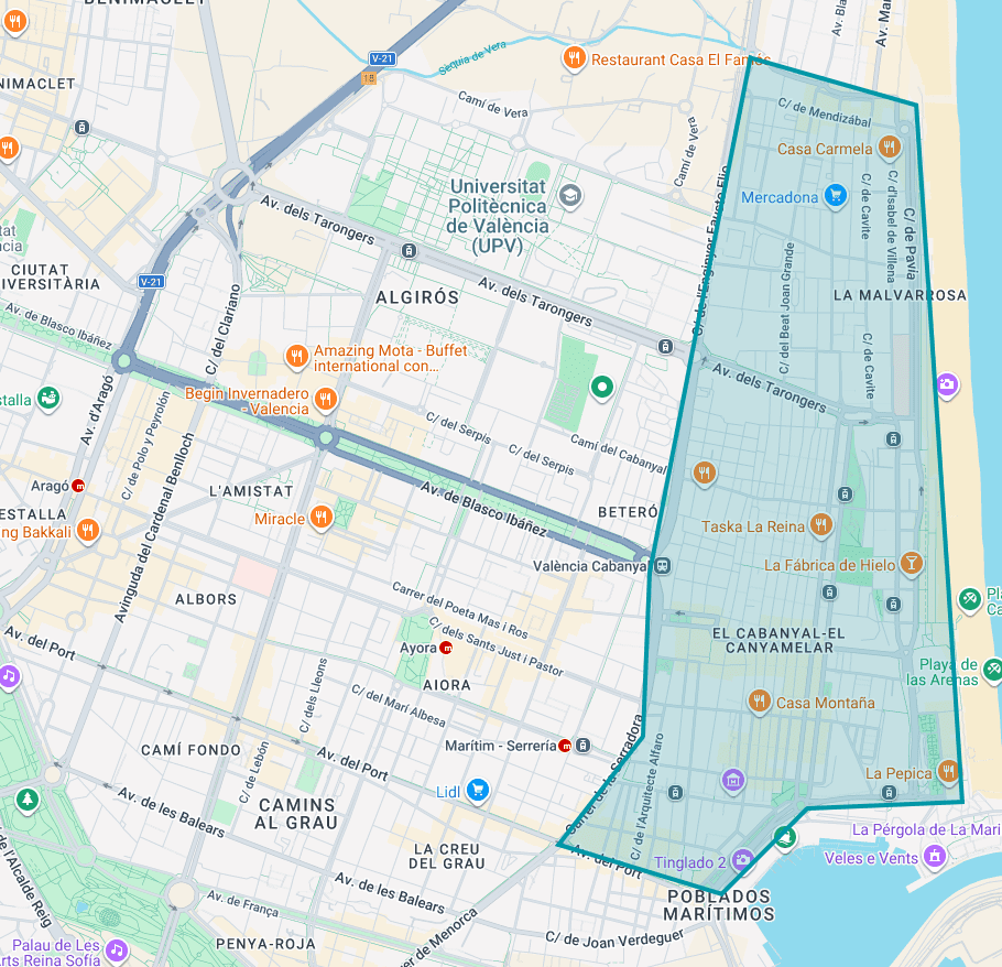 Dove dormire a Valencia: la zona del mare