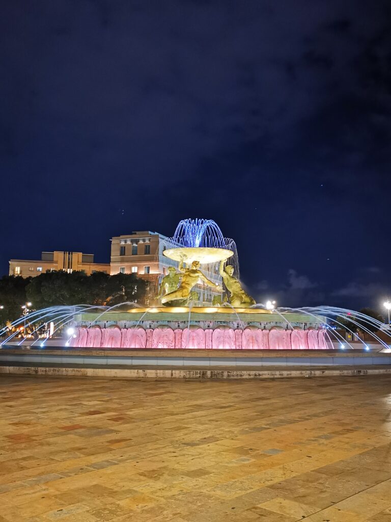 Cosa vedere a Valletta: fontana dei tritoni